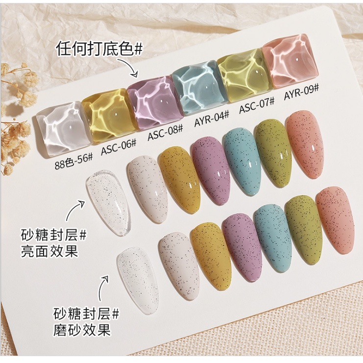 Sơn Gel Top Candy AS -Dùng Thay Cho Top Bóng Để Tạo Nhiệu Ứng Hạt Candy 15ml Chính Hãng Chai đỏ