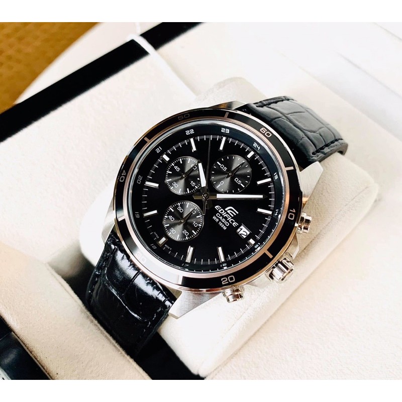 Đồng Hồ Nam Casio EDIFICE thể thao Dây Da