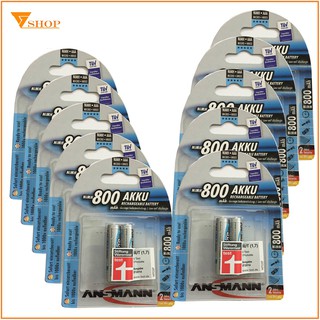1 vỉ pin sạc AAA Ansmann 800mAh ( 1 vỉ 2 viên )