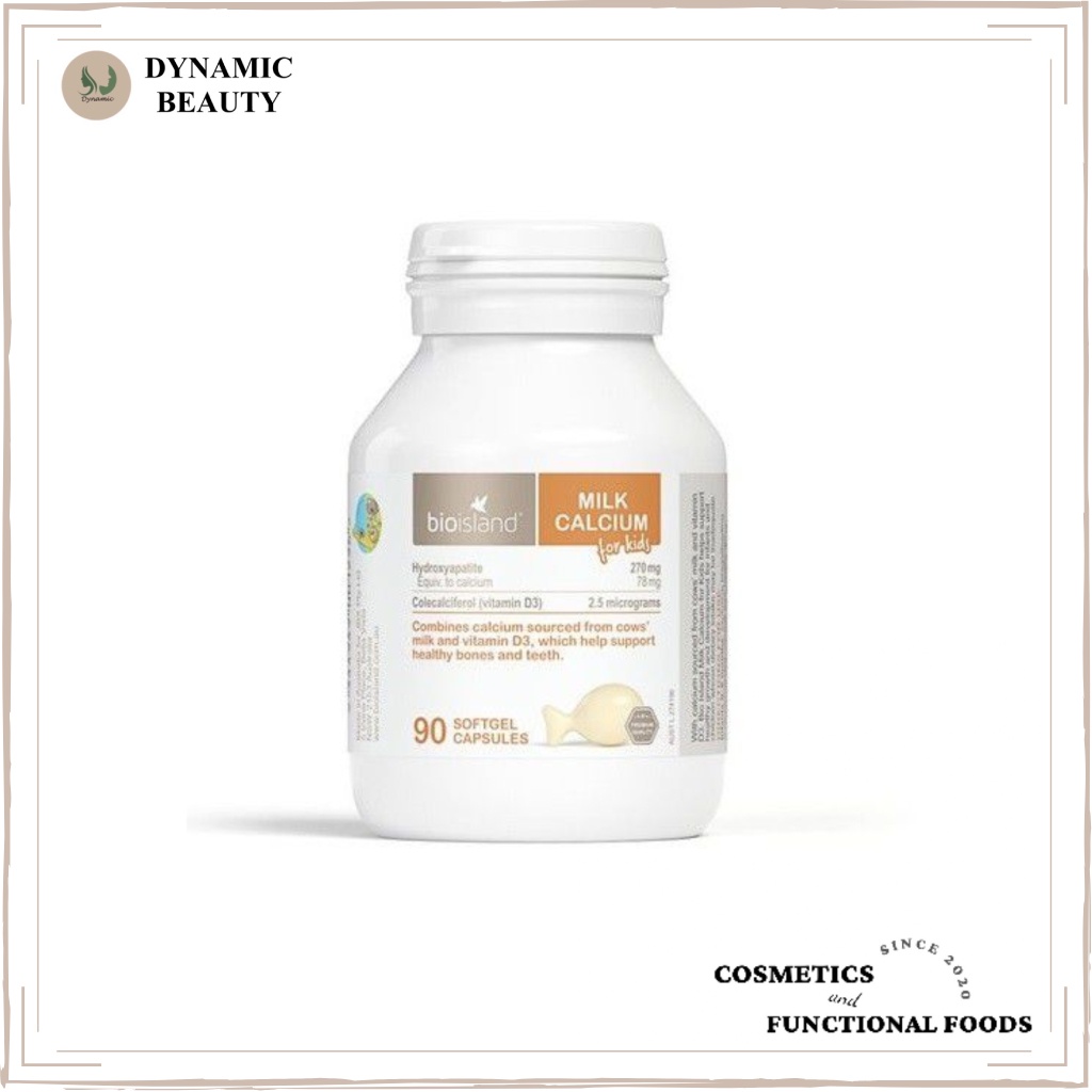 [Hàng chuẩn Úc] Viên sữa bổ sung canxi cho bé Bioisland milk calcium for kids 90 viên cho bé từ 7 tháng tuổi của Úc
