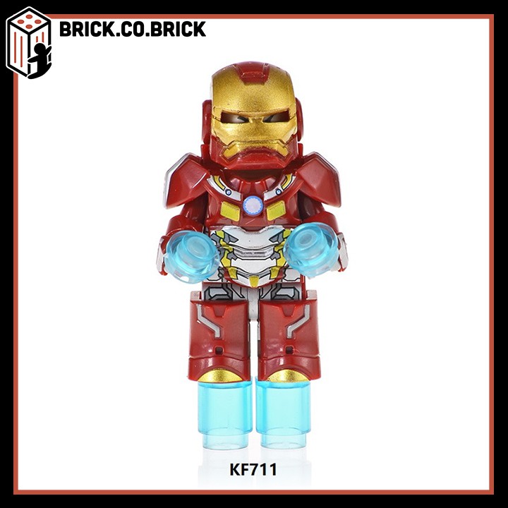 Lego Iron Man Non Đồ Chơi Lắp Ráp Minifigure Người Sắt Iron Patriot Mark 47 Mark 30 Mô Hình Siêu Anh Hùng KF6066