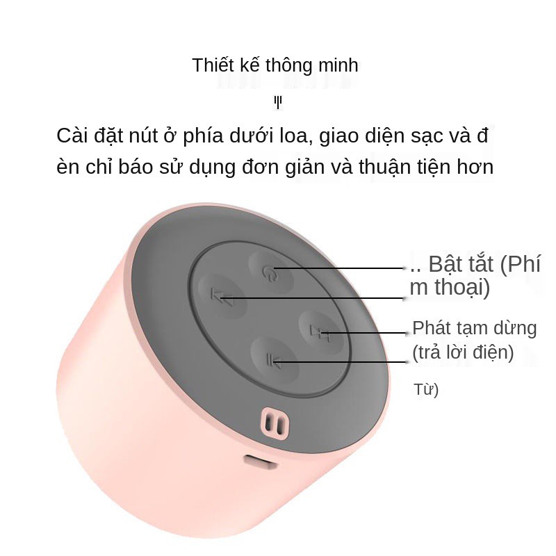 ✶Trợ lý giọng nói Xiaodu Bluetooth Âm lượng lớn Loa nhỏ Máy tính ngoài trời Không dây Mini với Micrô siêu trầm Xe