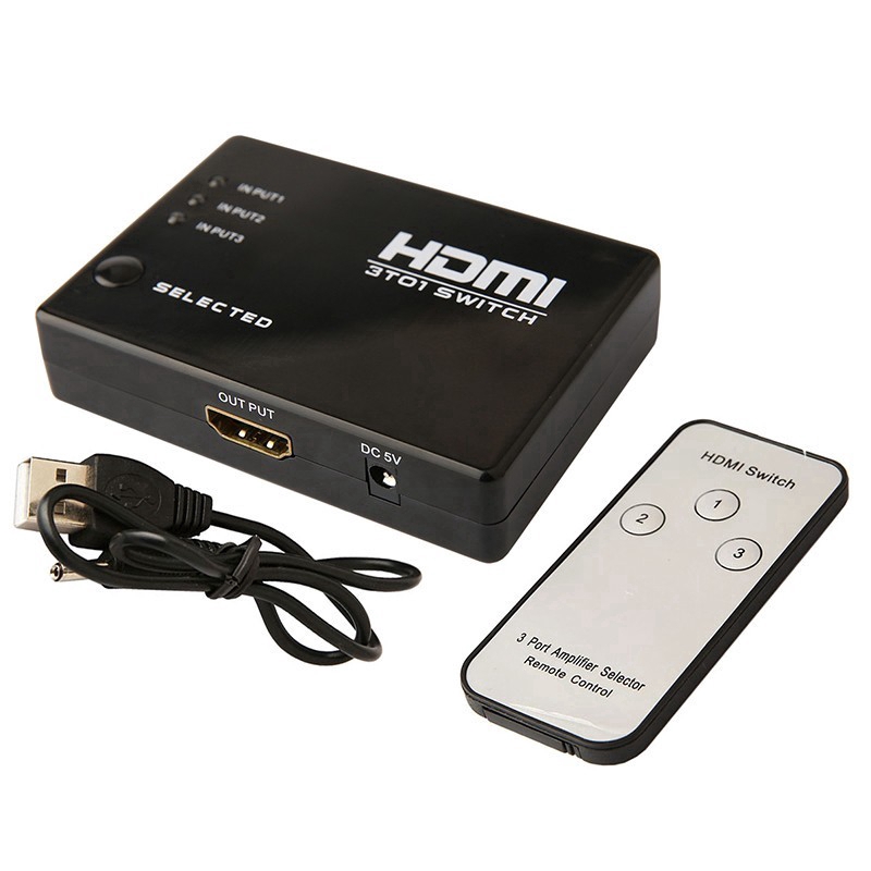 Bộ chuyển đổi HDMI 3 cổng 1080P cho HDTV PS3 DVD