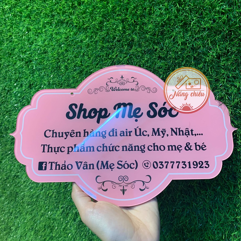 Bảng hiệu chất liệu mica - Trang trí shop bán hàng - Thiết kế theo yêu cầu