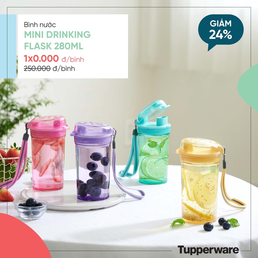 Bình nước Drinking Flask Gen II 280ml Tupperware