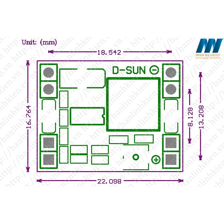 Mạch Hạ Áp Buck DC-DC 3A Mini