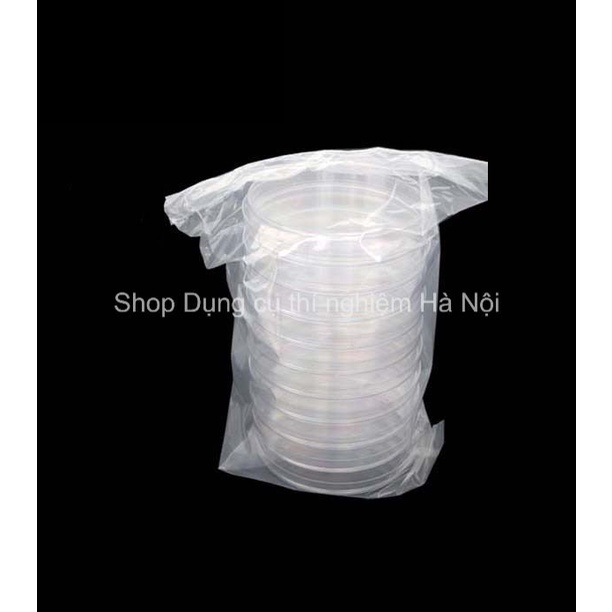 Túi 10 bộ đĩa petri nhựa  dùng đựng mẫu, nuôi cấy...