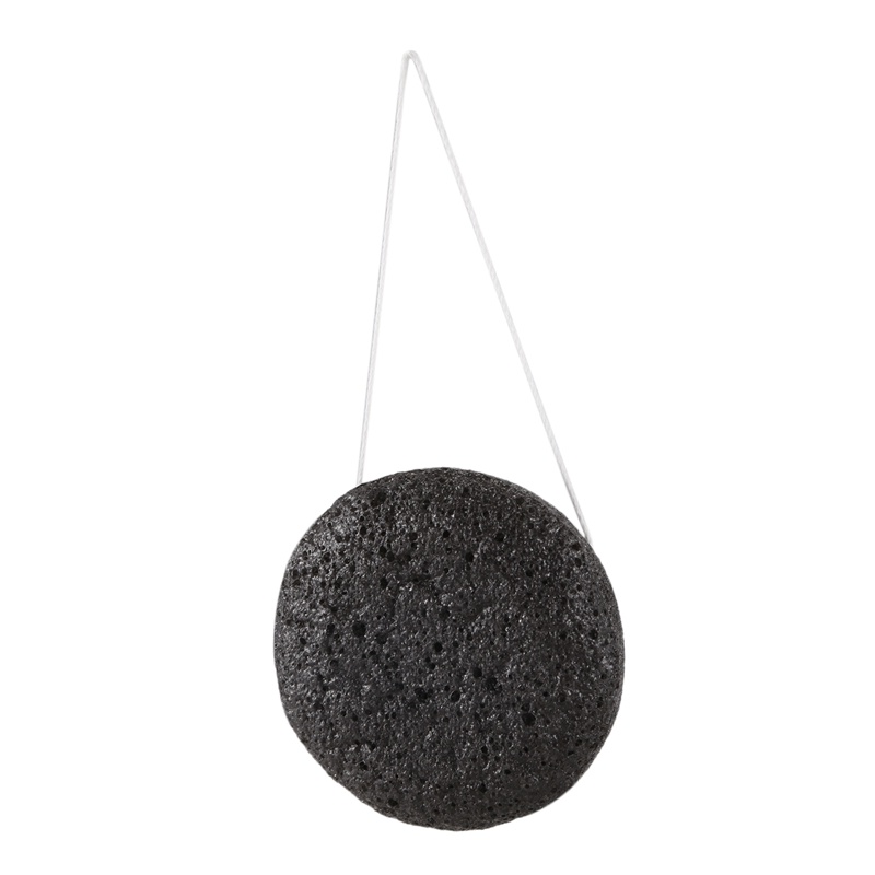 Mút Rửa Mặt Konjac Tẩy Tế Bào Chết Tiện Dụng Đen