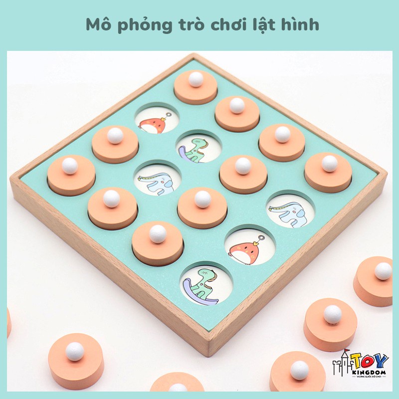 Bộ Đồ Chơi Lật Hình Tìm Cặp Hình Giống Nhau Cho Bé Giúp Rèn Luyện Trí Nhớ