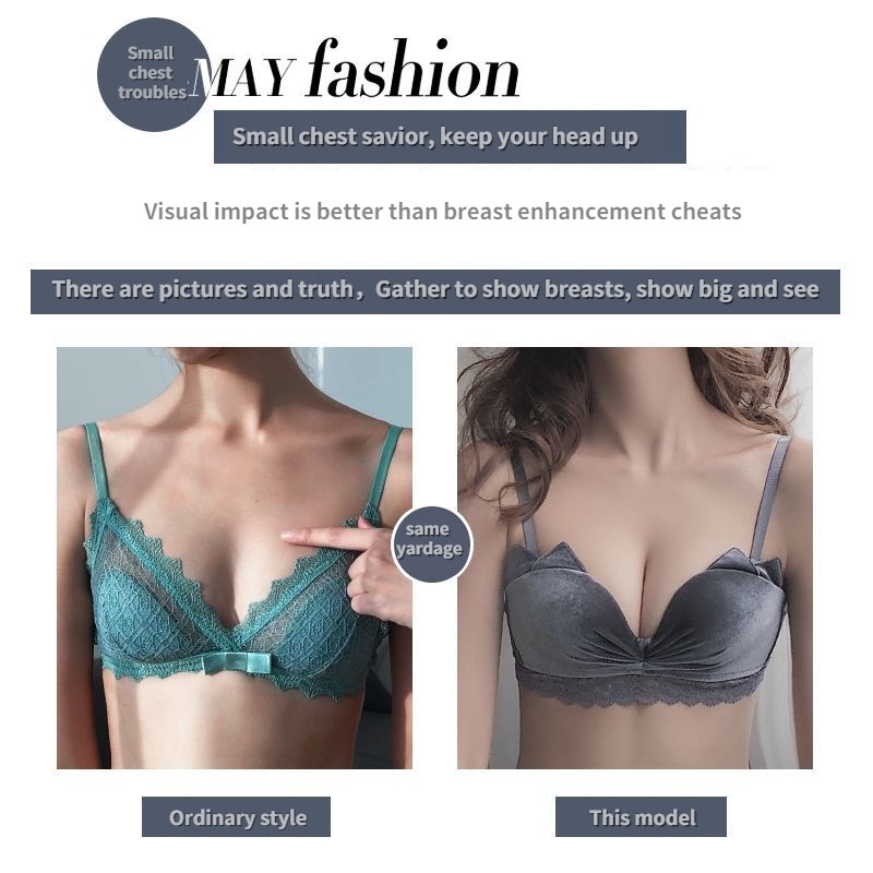 Áo Lót Nâng Ngực Không Gọng Vải Da Lộn Quyến Rũ Cho Nữ