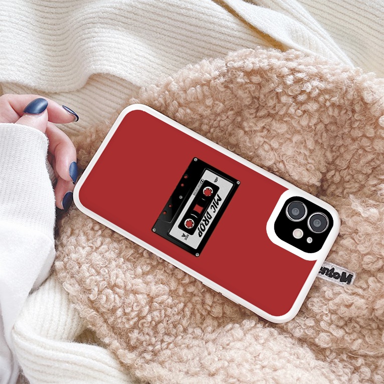 Ốp iphone - Ốp lưng iphone cạnh vuông băng cassette BTS dành cho ip 6 đến 14promax - ng287