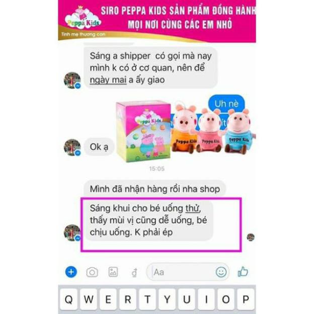 SiRo peppa kids (trị trẻ biếng ăn . táo bón . hấp thu tốt ) hàng cty7