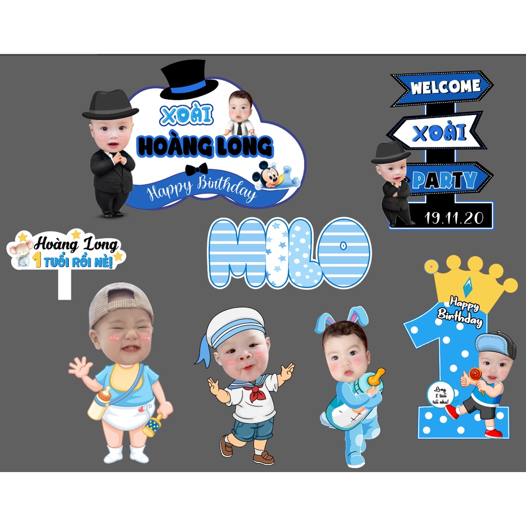 Sét Chibi bé TRAI by Lemon Decor