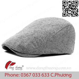 Mũ nón cóc bere nỉ dạ nam phong cách cổ điển vintage KEM NUDE