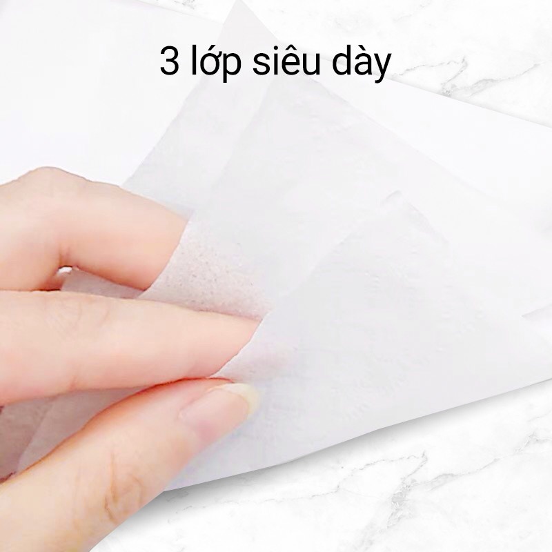 Giấy ăn gấu trúc, khăn giấy ăn Mộc Thiên cao cấp thùng 30 gói 300 tờ mềm mịn