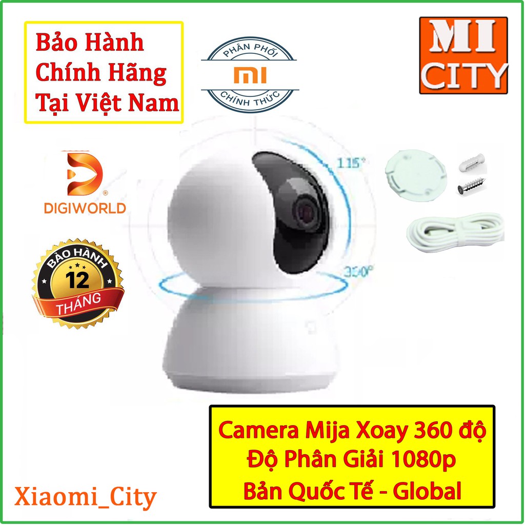 [Bản Quốc Tế] Camera Xiaomi Xoay 360 Độ phân giải 1080p - Digiworld phân phối (Không gồm củ sạc) | WebRaoVat - webraovat.net.vn