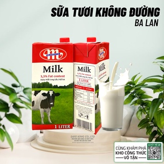Sữa Tươi Không Đường Nhập Khẩu Ba Lan Hộp 1 Lít