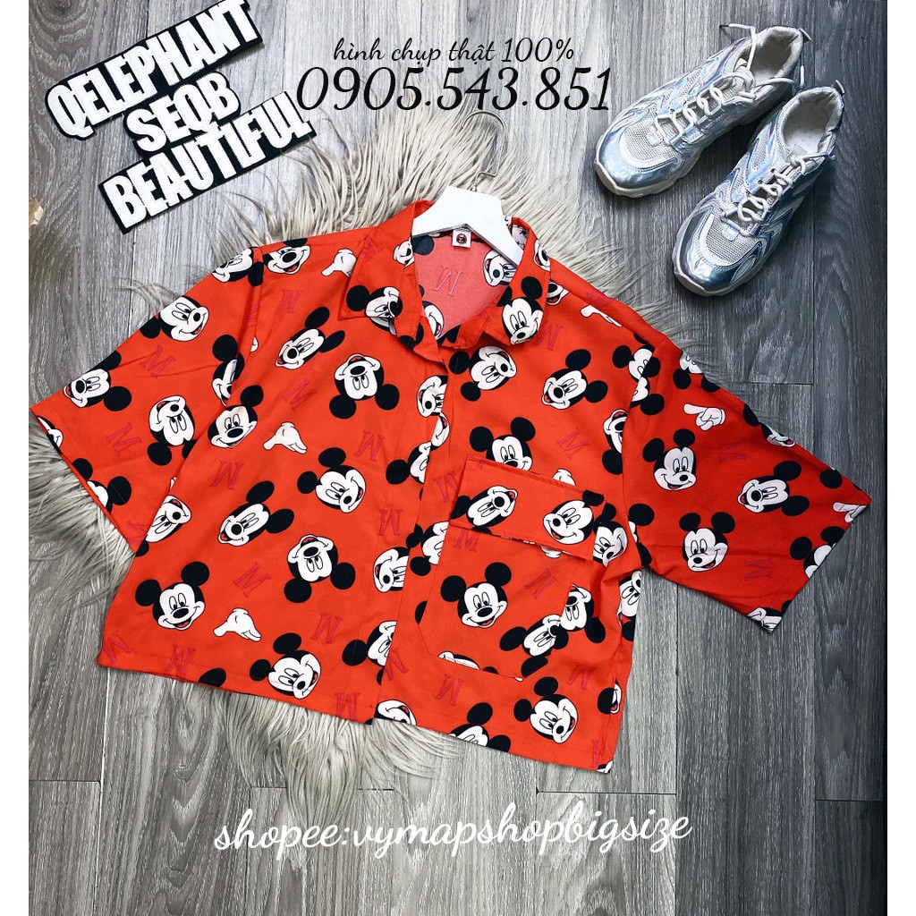 áo sơ mi croptop ulzzang tay lỡ bigsize ( đủ size 50-100kg) | BigBuy360 - bigbuy360.vn