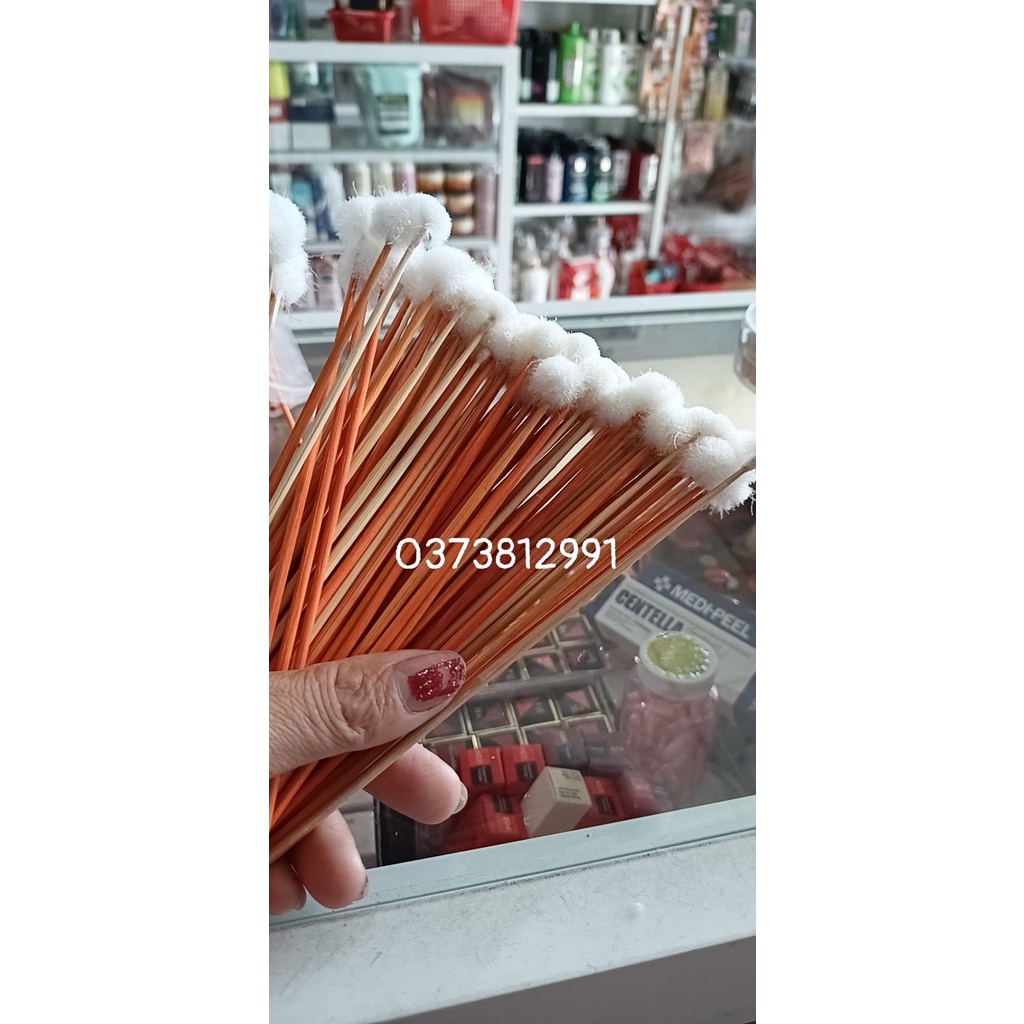 SÉT 10 CÂY BÔNG XE LỖ TAI . THÂN CÂY TRÒN  ĐẦU LÔNG MỀM MỊN .XE TAI BAO PHÊ