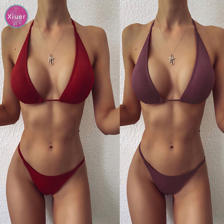 Sexy solid color bikini, high quality fabric, beachwear | BigBuy360 - bigbuy360.vn