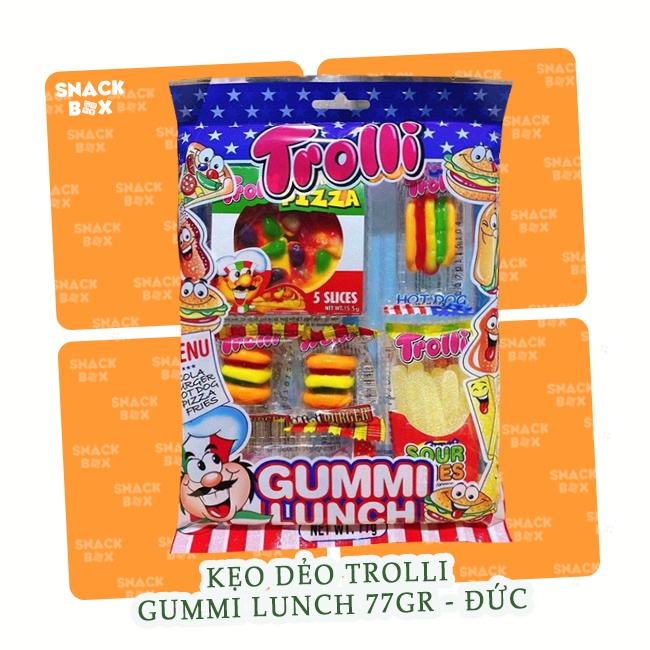 Kẹo Dẻo Trolli Gummi Lunch Tổng Hợp Set Ăn Trưa Bịch 77gr - Đức