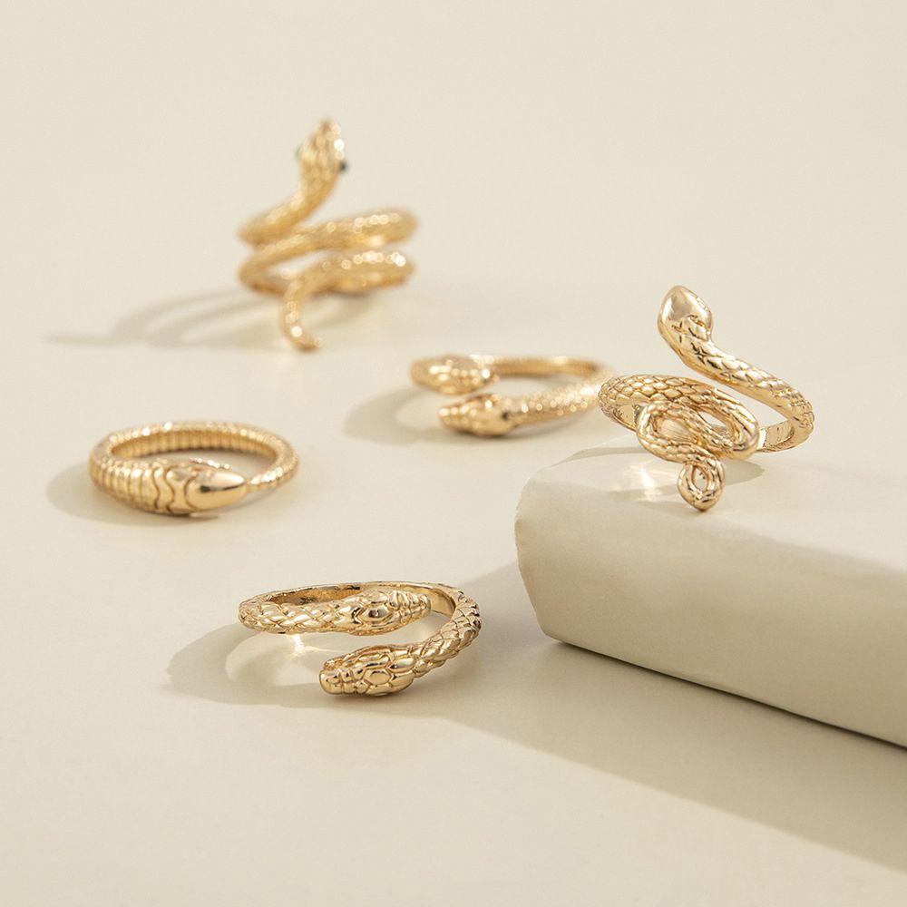 Set 7 Nhẫn Hợp Kim Hình Rắn Thời Trang Hàn Quốc Cho Nam