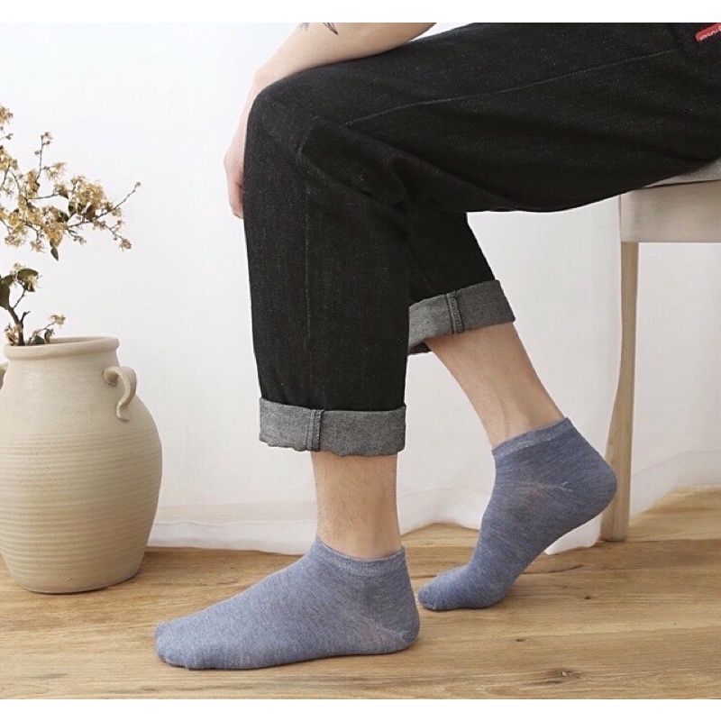 Tất vớ nam nữ Cổ Ngắn Muối Tiêu Unisex Đa Sắc Chống Hôi Chân H8