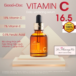 ✅[HÀNG CHÍNH HÃNG] SERUM GOODNDOC VITAMIN C 16,5% 30ml