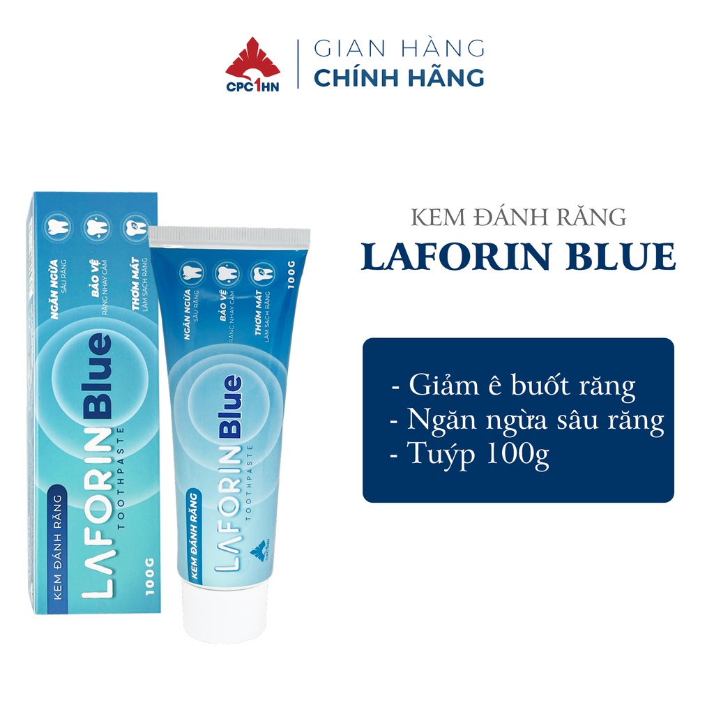 Kem đánh răng Laforin Blue dành cho răng ê buốt, giúp hơi thở thơm mát 100g