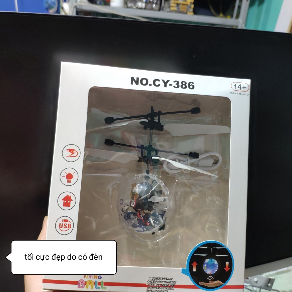 Quả cầu bay phát sáng ma thuật – cảm ứng bằng tay