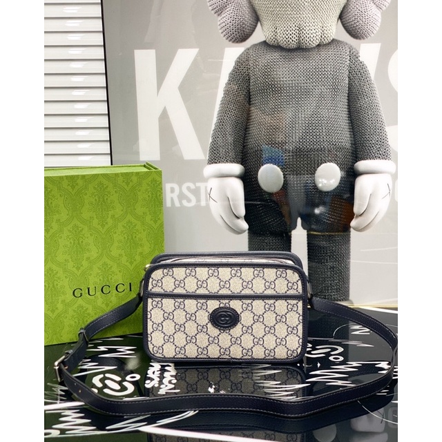 Túi Da Gucc.ii vuông đeo chéo vai FULLBOX💥HÀNG 1:1💥Túi đeo Gucc.ii vân hoa đen-Nâu da thật nhập khẩu New