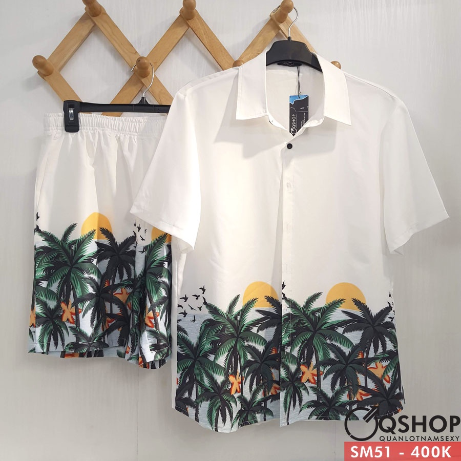Áo sơ mi đi biển, form rộng cao cấp QSHOP SM50 - SM51