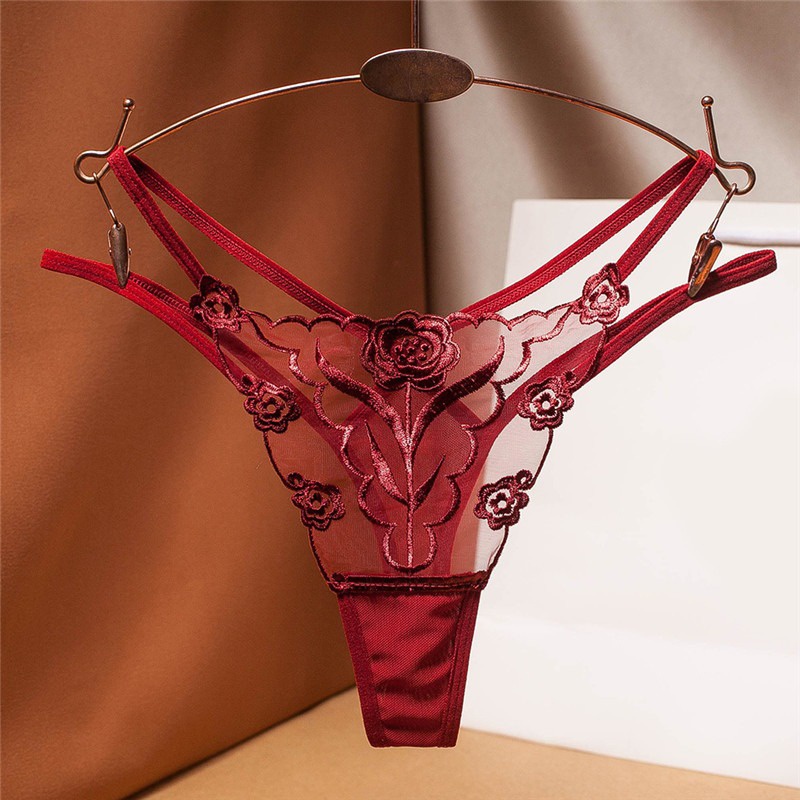 Quần Lót Lọt Khe Vải Lưới Xuyên Thấu Thêu Họa Tiết Thời Trang Quyến Rũ Cho Nữ | BigBuy360 - bigbuy360.vn