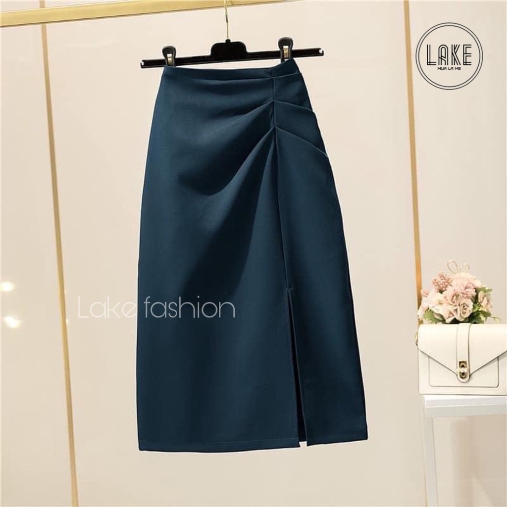 Chân váy dài, chân váy chữ a xẻ tà Lake fashion | BigBuy360 - bigbuy360.vn