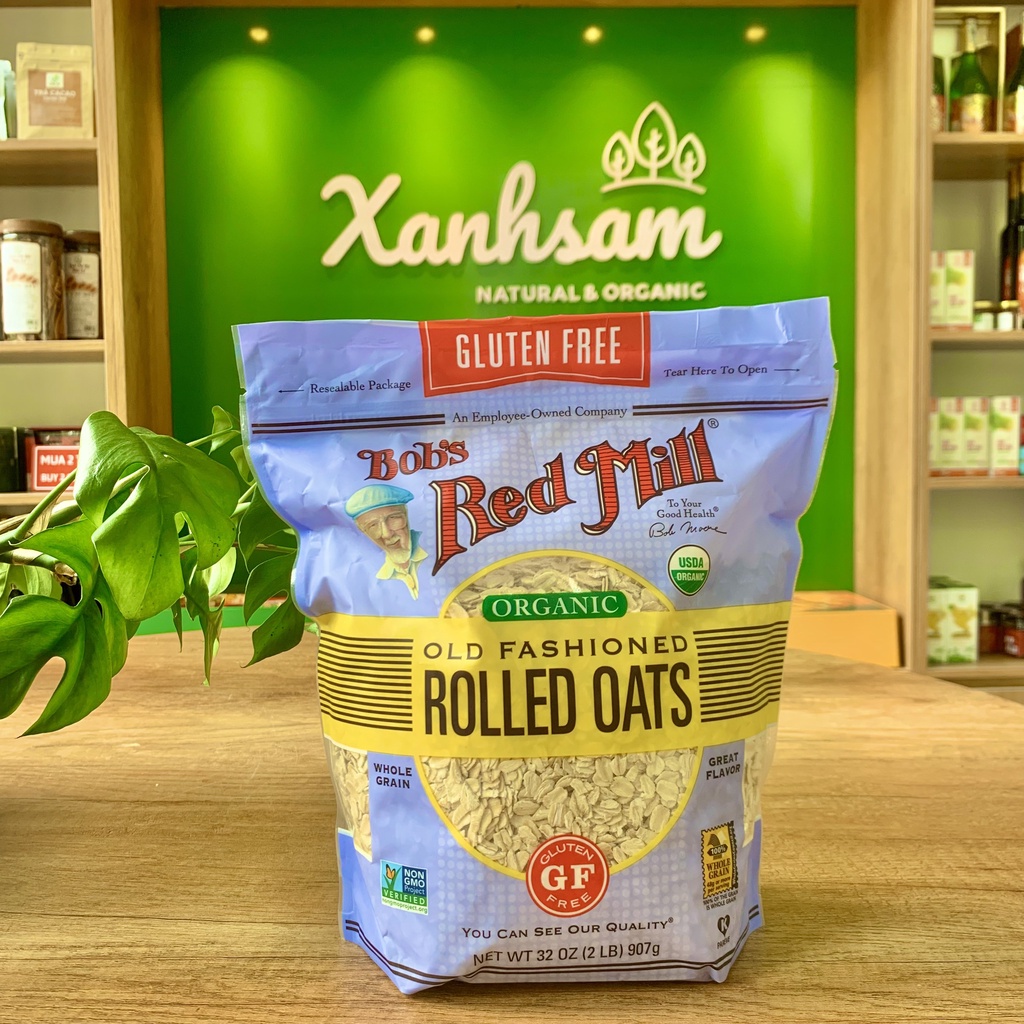 Yến Mạch Cán Vừa Hữu Cơ Không Gluten Bob's Red Mill 907g - XanhSam Organic
