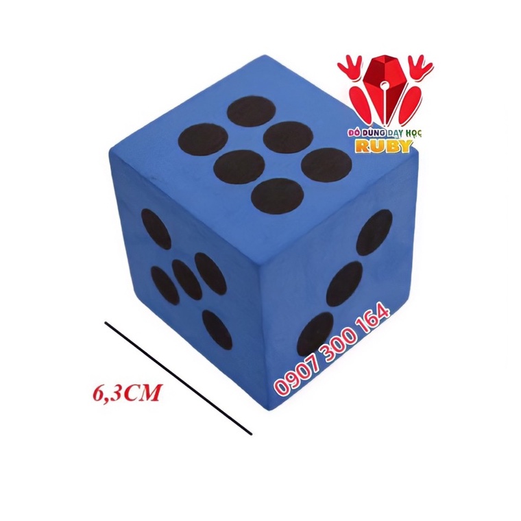Xúc xắc bằng mút to 6.3cm