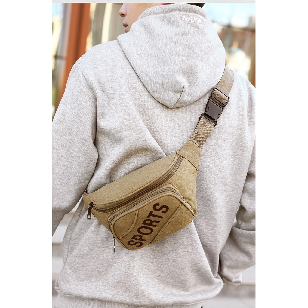 Túi đeo nam🎁FREESHIP🎁giảm 30k nhập [TUIVINAM]  túi đeo hông sport vàng | BigBuy360 - bigbuy360.vn