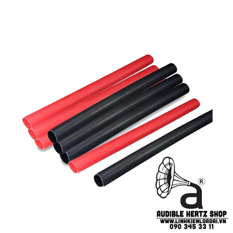 Ống co nhiệt màu đỏ và đen size 4mm, 6mm, 8mm, 10mm