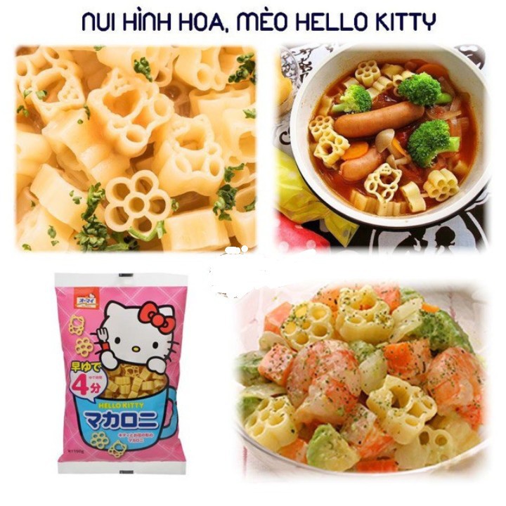 Mì Nui Hello Kitty Nhật Bản cho bé 150gr - date 8/2023