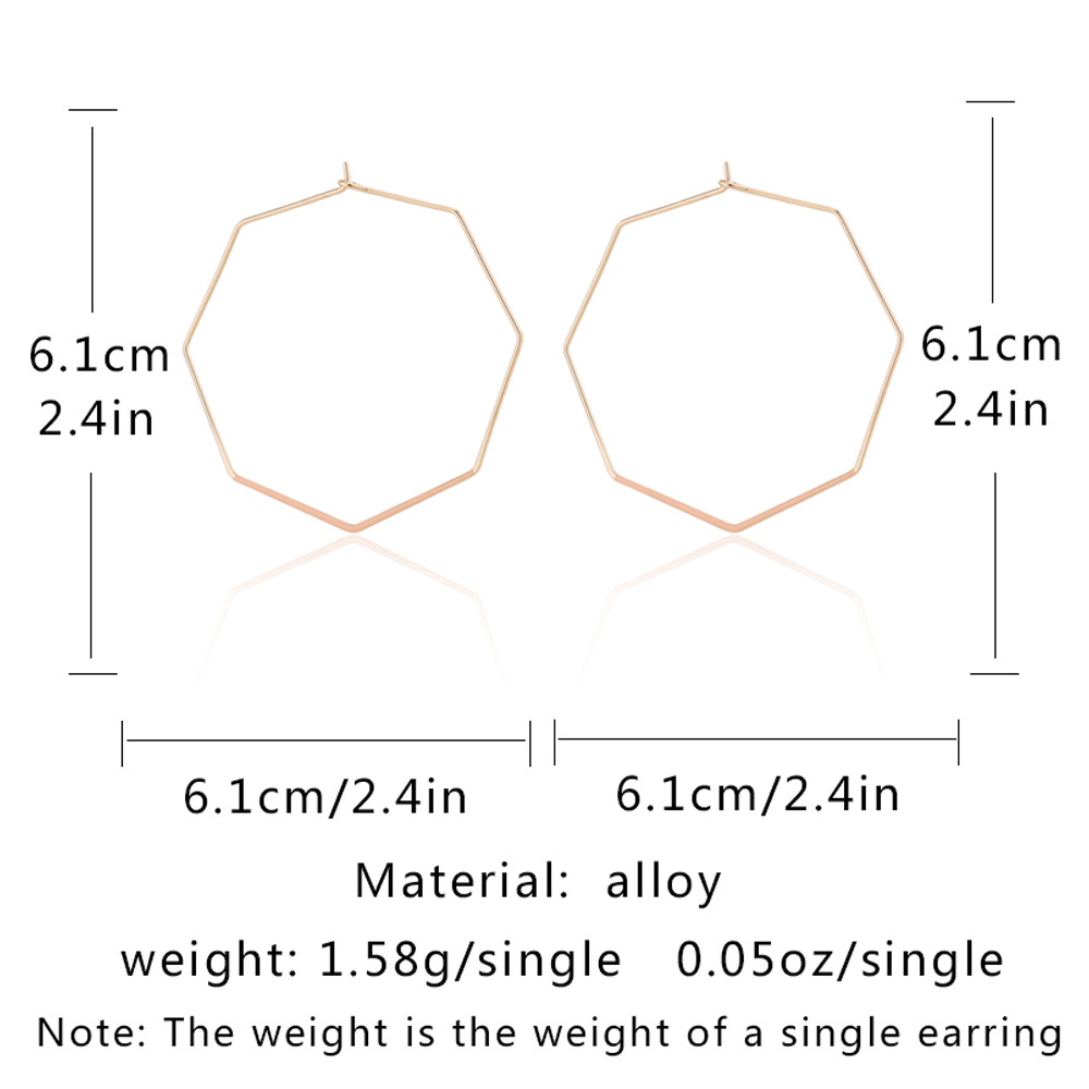 Khuyên Tai Kim Loại Thiết Kế Đơn Giản Cho Nữ