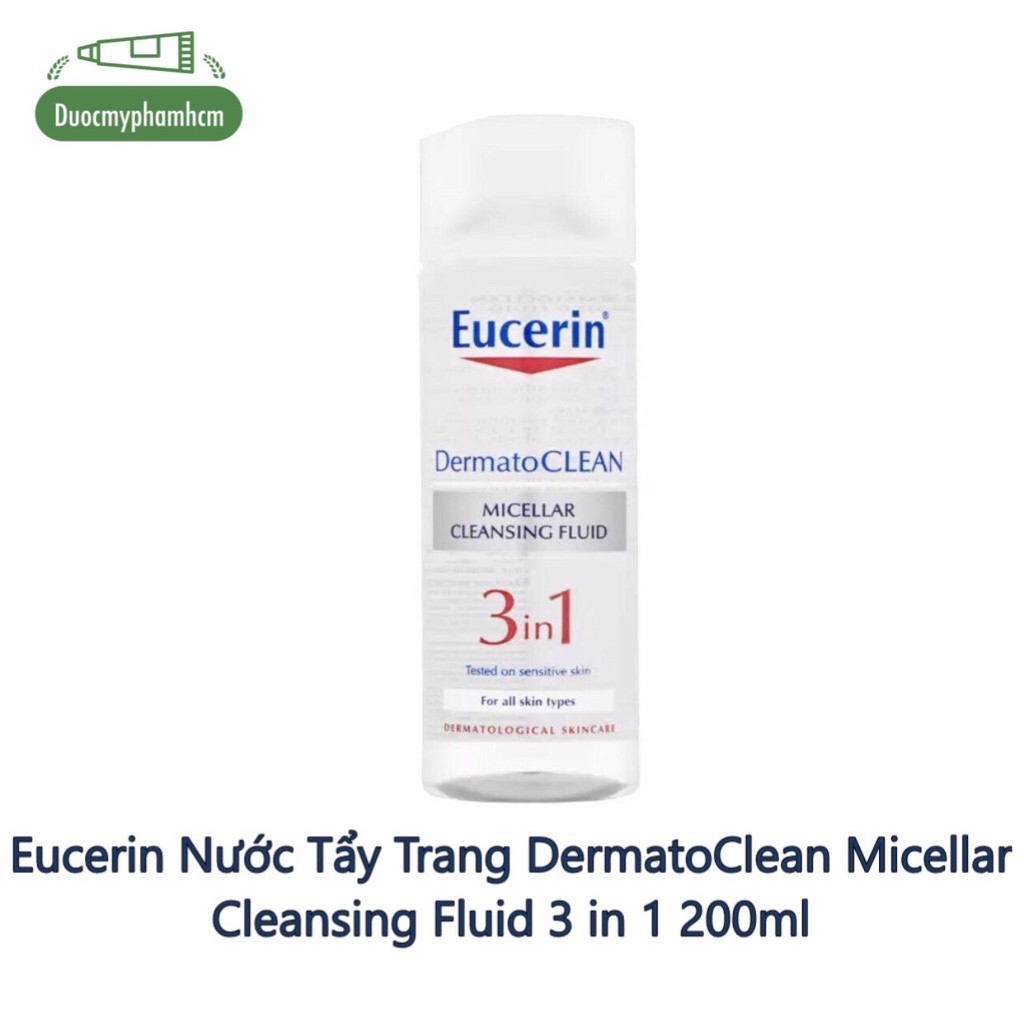 Eucerin Nước Tẩy Trang DermatoClean Micellar Cleansing Fluid 3 in 1 200ml