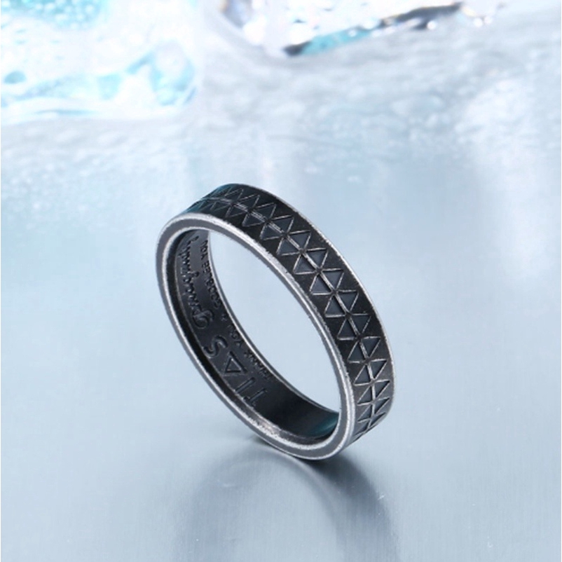 Cincin Gothic Pria Bahan Stainless Steel Gaya Punk Gothic untuk Pria