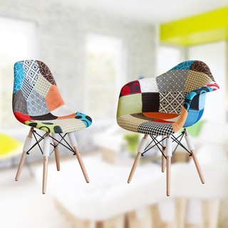 Ghế eames thổ cẩm không tay