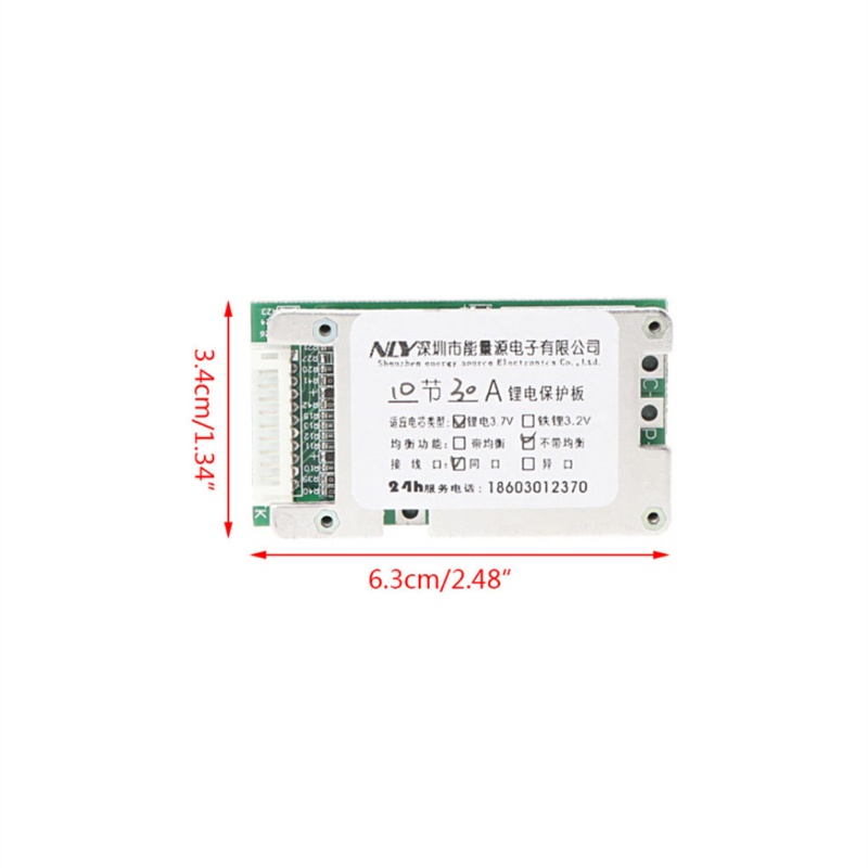 Bảng Mạch Bảo Vệ 36V 30A 10 Series Li-ion Sự Bảo Vệ