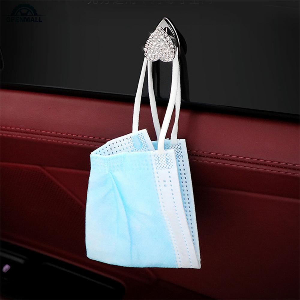 Giá Đỡ Kính Mát Gắn Bên Trong Xe Hơi Đính Đá Hình Trái Tim