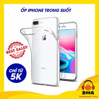 Ốp lưng iPhone 7 plus/11/12 pro max/8 plus/X/Xr/Xr max/Xs/Xs max/11 pro/11 promax/7/8/6/6s/6 plus/6s plus dẻo trong
