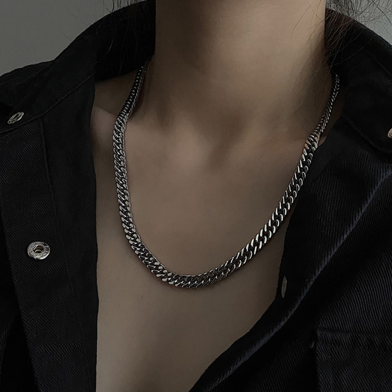 Dây Chuyền Thép Titan 19114 Thiết Kế Đơn Giản Cá Tính Phong Cách Hip Hop Hợp Thời Trang