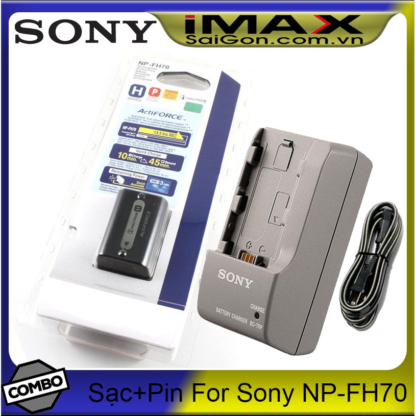 Bộ 1 pin 1 sạc máy ảnh cho Sony NP-FH70