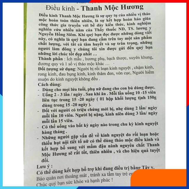 [CHÍNH HÃNG] Thảo Mộc Điều Kinh, Hết Rong Kinh, Kinh Nguyệt Không Đều Tố Như Thanh Mộc Hương