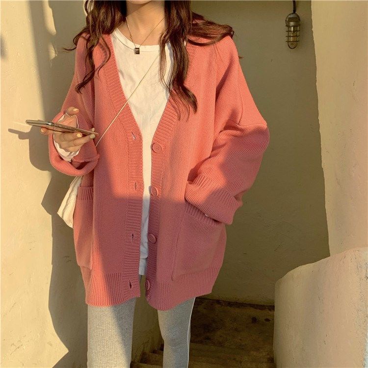 Áo Len Tay Dài Phong Cách Hàn Quốc Xinh Xắn Cho Nữ